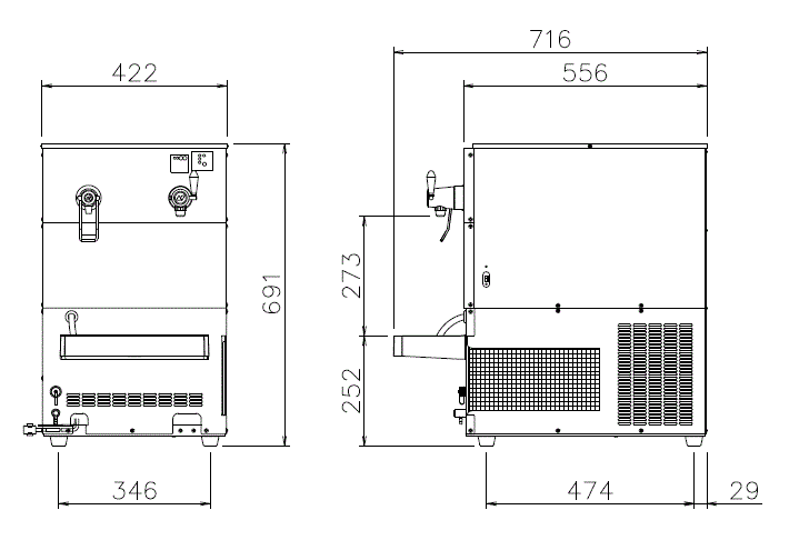 PSDEX-100-1G1W図面